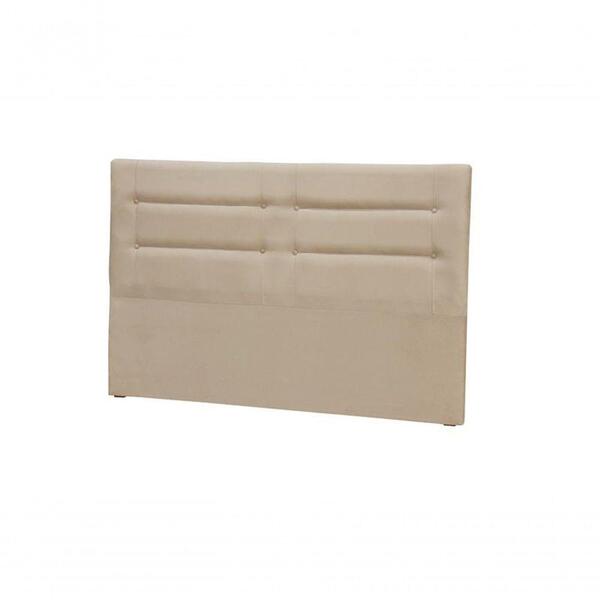 Cabeceira Atenas Queen 1,60 Suede Bege Ii Simbal