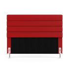 Cabeceira Atlas 140 Para Cama De Casal A-020 Couro Vermelho A