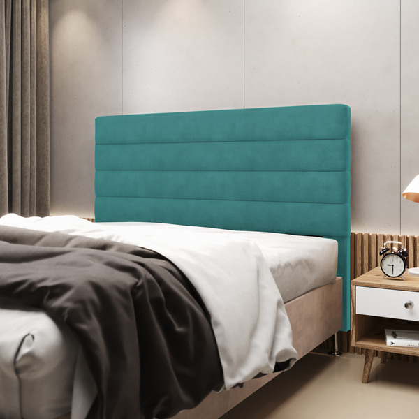 Cabeceira Atlas 160 Para Cama Queen Z-016 Sued Azul Turquesa