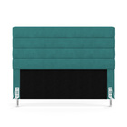 Cabeceira Atlas 160 Para Cama Queen Z-016 Sued Azul Turquesa