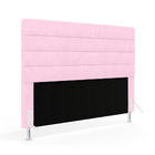 Cabeceira Atlas 160 Para Cama Queen Z-021 Sued Rosa Bebê Arad