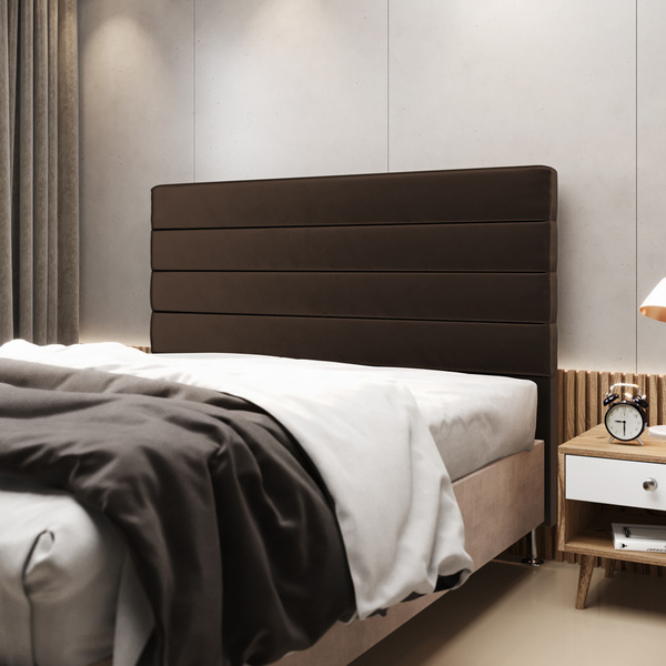 Cabeceira Atlas 195 Para Cama King N-027 Veludo Marrom Chocol