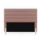 Cabeceira Atlas 195 Para Cama King N-031 Veludo Rosê Claro Ar