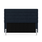 Cabeceira Atlas 195 Para Cama King Z-007 Sued Azul Marinho Ar