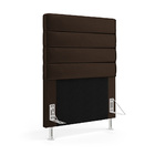 Cabeceira Atlas 90 Para Cama De Solteiro N-027 Veludo Marrom