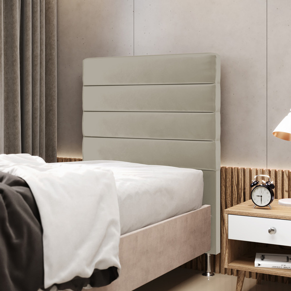 Cabeceira Atlas 90 Para Cama De Solteiro Z-003 Sued Bege Arad