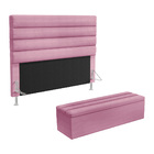 Cabeceira Atlas E Calçadeira Baú Ursa 195 Para Cama King Z-00