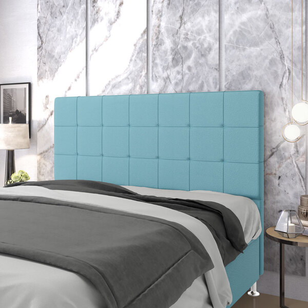 Cabeceira Áurea 140 / A-043 Couro Azul Bebê Aradecor