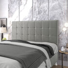 Cabeceira Áurea 140 / N-023 Veludo Cinza Claro