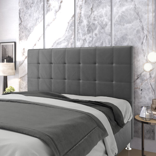 Cabeceira Áurea 160 / N-022 Veludo Cinza Escuro