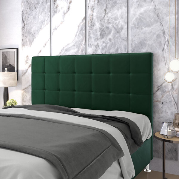 Cabeceira Áurea 195 / N-026 Veludo Verde