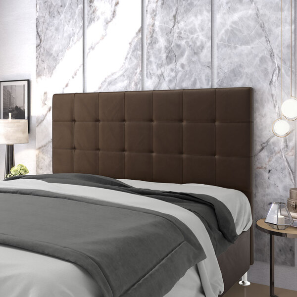 Cabeceira Áurea 195 / N-027 Veludo Marrom Chocolate