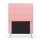 Cabeceira Áurea 90 / A-044 Couro Rosa Bebê Aradecor