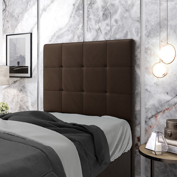 Cabeceira Áurea 90 / N-027 Veludo Marrom Chocolate