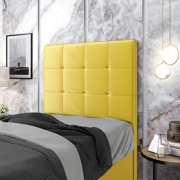 Cabeceira Áurea 90 / N-035 Veludo Amarelo Aradecor