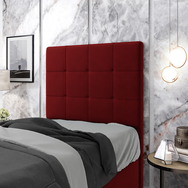 Cabeceira Áurea 90 / Z-001 Sued Vermelho