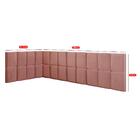 Cabeceira Aurora Cama Box Solteiro L Suspensa Almofadada Prot