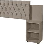 Cabeceira Avelulada Box Queen Size Com Mesas De Apoio Classic