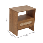 Mesa Cabeceira Ayla Ratan 50 Freijó Astral Design