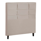 Cabeceira Bari Para Cama Box Solteiro 90 Cm Suede Bege  - D'r