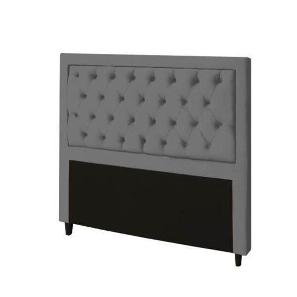 Cabeceira Baronesa Plus Queen 1600mm Linho Chumbo - Simbal