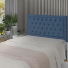 Cabeceira Baronesa Plus Queen 1600mm Veludo Azul - Simbal