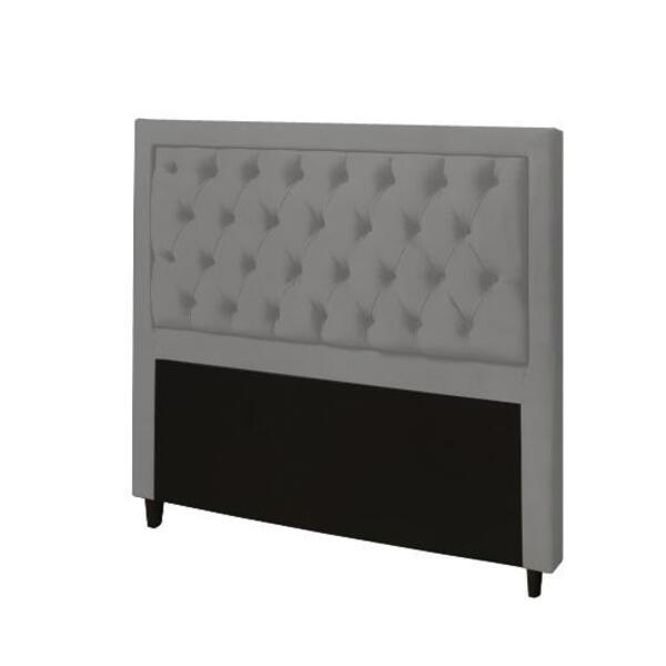 Cabeceira Baronesa Plus Queen 1600mm Veludo Slim Chumbo