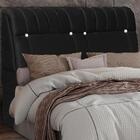 Cabeceira Bau Casal 140 Cm Tirum Veludo Peer