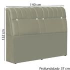 Cabeceira Bau Casal 140 Cm Tirum Veludo Peer