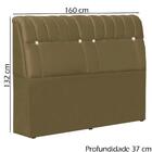 Cabeceira Bau Queen 160 Cm Tirum Veludo Peer