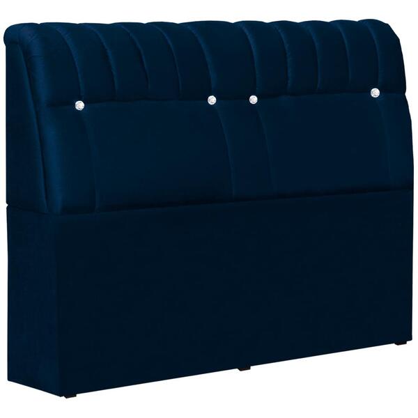 Cabeceira Bau Queen 160 Cm Tirum Veludo Peer