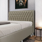 Cabeceira Bellatrix 140 Casal N-030 Veludo Bege