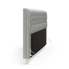 Cabeceira Bellatrix 195 / N-023 Veludo Cinza Claro