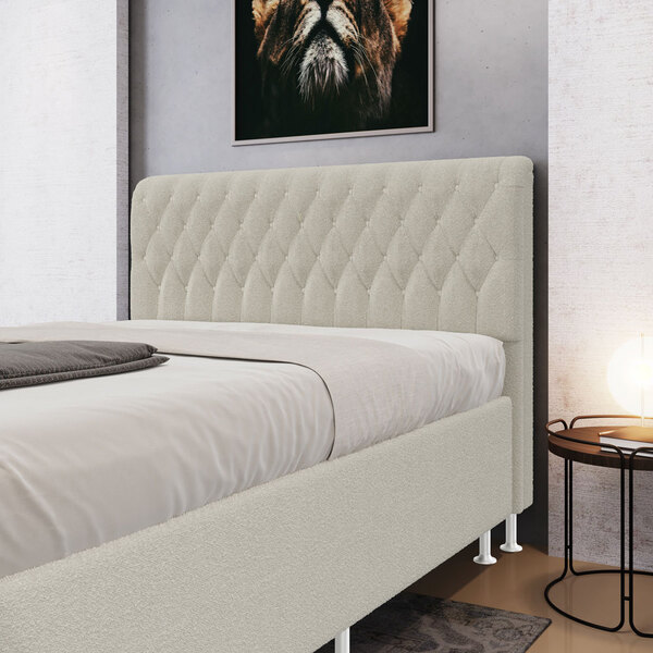 Cabeceira Bellatrix 195 / N-037 Bouclê Off White Aradecor