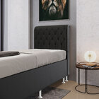 Cabeceira Bellatrix 90 / Couro Preto