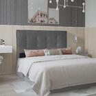 Cabeceira Berlim 1,60 Cm Cama Box Queen Corino Cinza