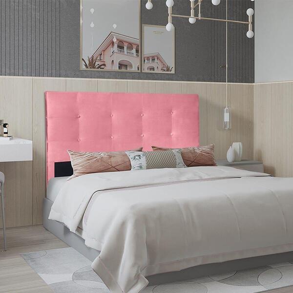 Cabeceira Berlim 1,60 Cm Para Cama Box Queen Suede Rose