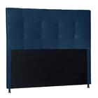 Cabeceira Berlim 90 Cm Cama Box Solteiro Corino Azul Marinho