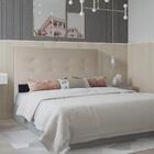 Cabeceira Berlim 90 Cm Cama Box Solteiro Suede Bege