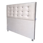 Cabeceira Botonê 15 Las Vegas  Suede Liso Bege Strass Queen