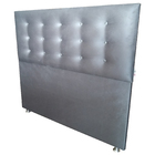 Cabeceira Botonê 15 Las Vegas  Suede Liso Cinza Strass  Solte