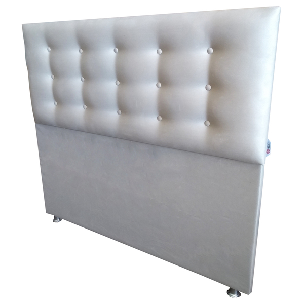 Cabeceira Botonê 15 Suede Liso Bege Solteiro Strass  90 X 120