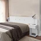 Cabeceira Box Ajustável Com Mesa De Cabeceira Arabella Branca