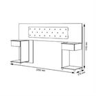 Cabeceira Box Ajustável Com Mesa De Cabeceira Arabella Branca