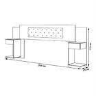 Cabeceira Box Ajustável Com Mesa De Cabeceira Arabella Natura