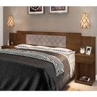 Cabeceira Box Ajustável Giovana Malbec Captonê Bege Claro