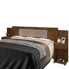 Cabeceira Box Ajustável Giovana Malbec Captonê Bege Claro