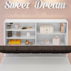 Cabeceira Box Branco Com Capitonê Marrom