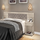 Cabeceira Box Bruna Amarula Com Capitonê 25- Framar Móveis