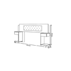 Cabeceira Box Bruna Amarula Com Capitonê 25- Framar Móveis